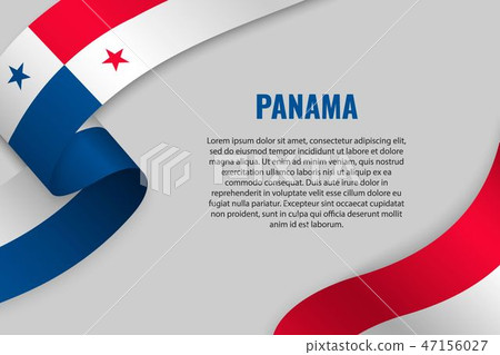 Waving ribbon with flag Waving ribbon with flag 47156027