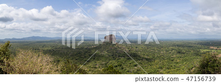 Panoramic view of the Lion Rock in Sigiriya, Sri Lanka 47156739