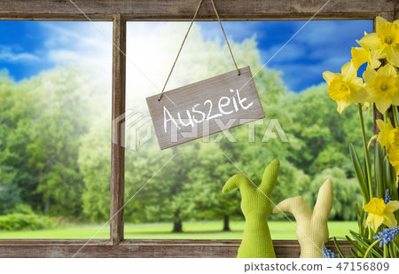 Window, Easter Bunny, Auszeit Means Downtime 47156809