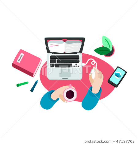 E-book in computer illustration 47157702