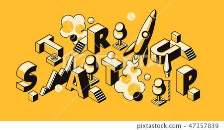 Startup business project illustration 47157839
