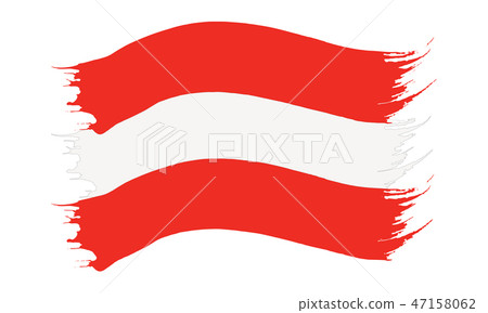 Brushstroke painted flag of Austria Brushstroke painted flag of Austria 47158062