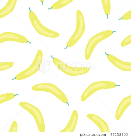 Bananas pattern. Vector seamless fruit background 47158503