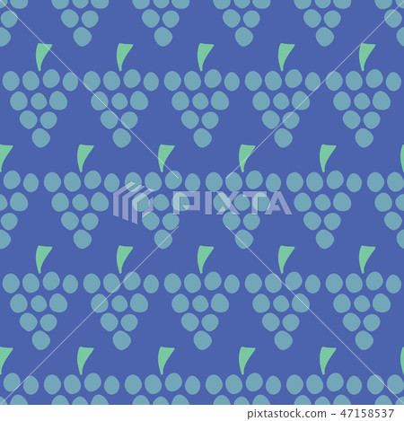 Vector seamless pattern with illustrated grapes Vector seamless pattern with illustrated grapes 47158537