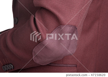 Dark red suit jacket for men, a patch on the elbow Dark red suit jacket for men, a patch on the elbow 47158620