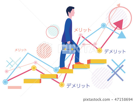 臨時工和圖表平的設計觀念例證的優點和缺點 臨時工和圖表平的設計觀念例證的優點和缺點 47158694