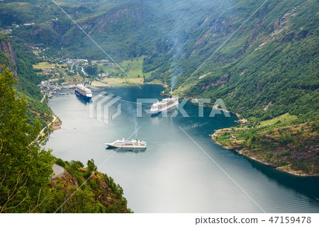 Geiranger fjord in Norway Geiranger fjord in Norway 47159478