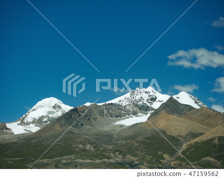 Tibet blue cabinet railroad car window scenery Tibet blue cabinet railroad car window scenery 47159562