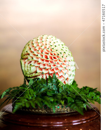 Fruit and vegetable carvings, thai fruit carving 47160517