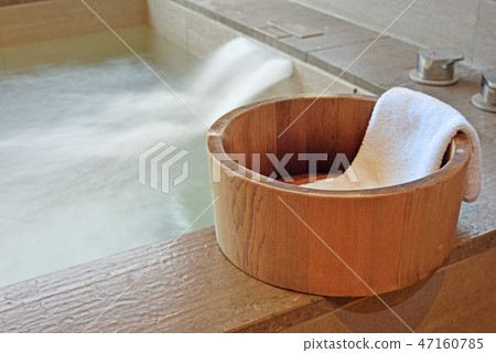 Bath bucket with a towel Bath bucket with a towel 47160785