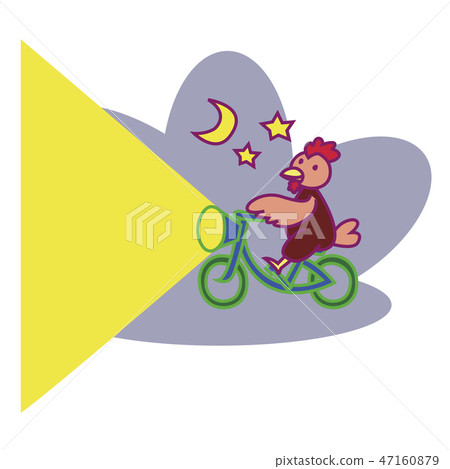 Night road bicycle 47160879