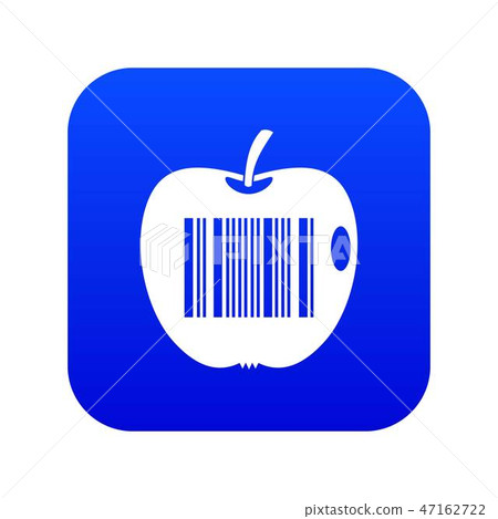 Code to represent product identification icon digital blue 47162722