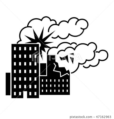 City bomb war icon, simple style City bomb war icon, simple style 47162963