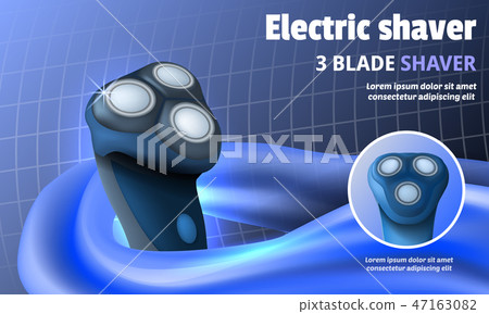 Electric shaver concept background, realistic style Electric shaver concept background, realistic style 47163082