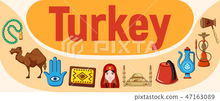 Turkey concept banner, cartoon style Turkey concept banner, cartoon style 47163089