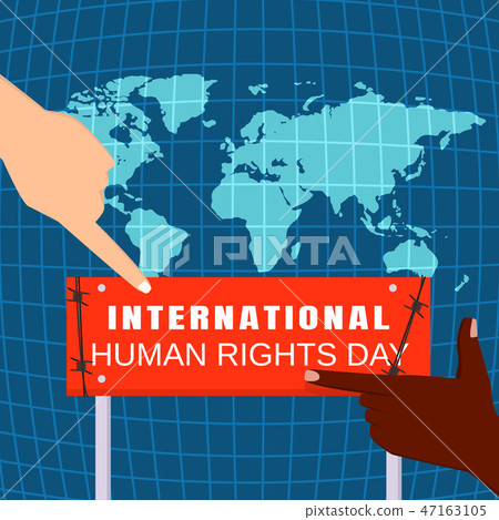 Global human rights day concept background, flat style 47163105