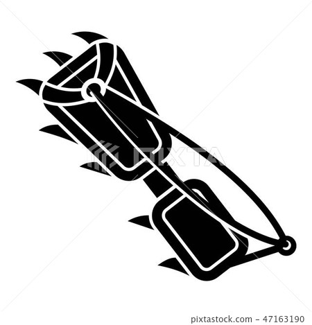 Hiking boot spike icon, simple style Hiking boot spike icon, simple style 47163190