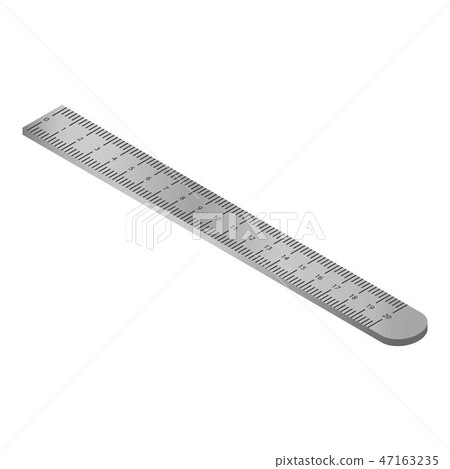 Metal ruler icon, isometric style - Stock Illustration [47163235] - PIXTA