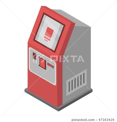 Payment terminal icon, isometric style Payment terminal icon, isometric style 47163429
