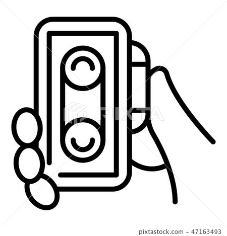 Audio voice recorder icon, outline style 47163493