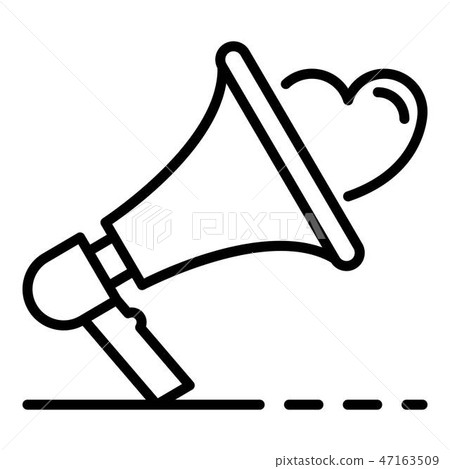 Like megaphone icon, outline style Like megaphone icon, outline style 47163509