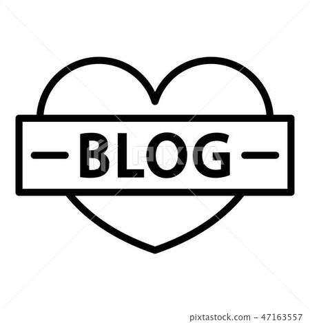 Like heart blog icon, outline style 47163557