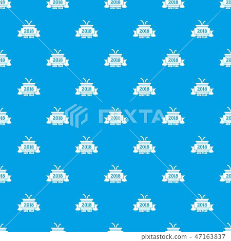 Retro christmas gift pattern vector seamless blue 47163837