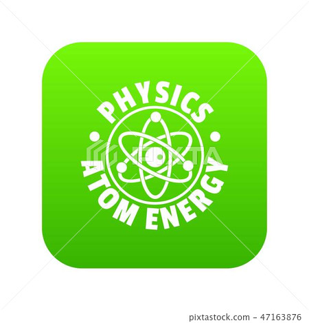 Atom energy icon green vector Atom energy icon green vector 47163876