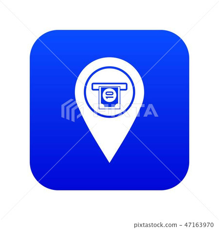 Cash terminal pointer icon digital blue Cash terminal pointer icon digital blue 47163970