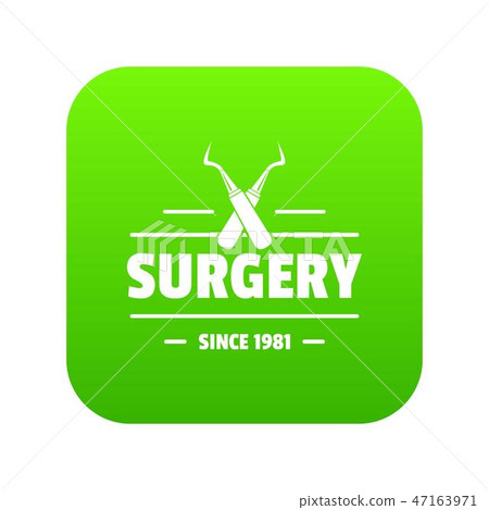 Surgery icon green vector Surgery icon green vector 47163971