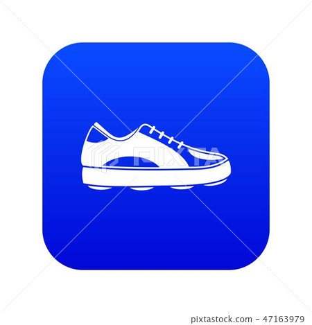 Golf shoe icon digital blue Golf shoe icon digital blue 47163979