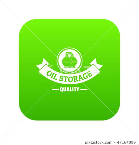 Oil storage icon green vector 47164099