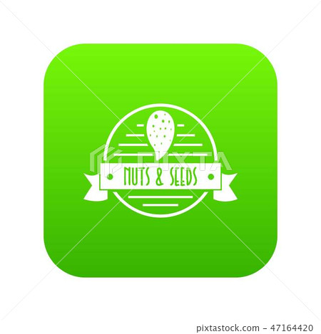Nut emblem icon green vector Nut emblem icon green vector 47164420