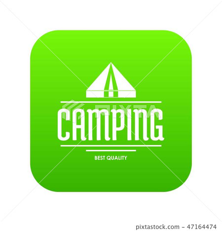 Best camping icon green vector 47164474