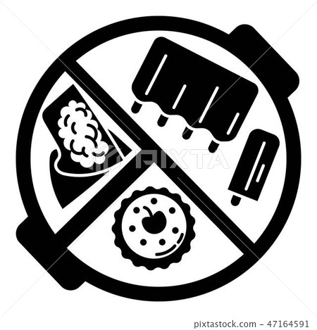 Divided lunch box icon, simple style 47164591