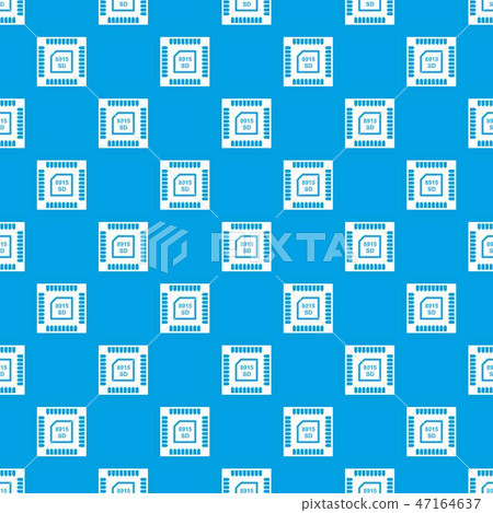Technology microchip pattern vector seamless blue - Stock Illustration ...