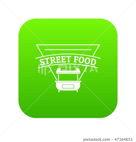 Stall food icon green vector Stall food icon green vector 47164651