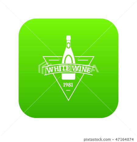 White wine icon green vector White wine icon green vector 47164874