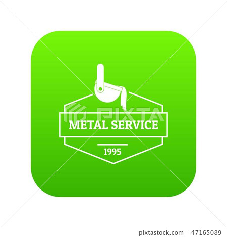 Industry icon green vector 47165089