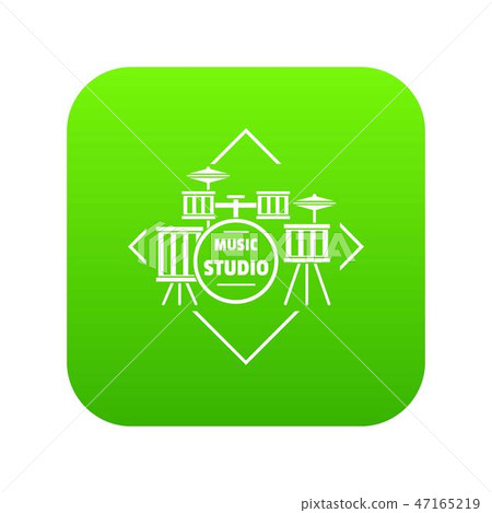 Instrument studio icon green vector Instrument studio icon green vector 47165219