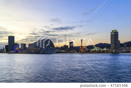 Kobe Port Harbor Land Meriken Park night view 47165306