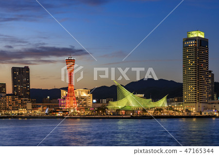 神戶港港口土地美利堅公園夜景 47165344