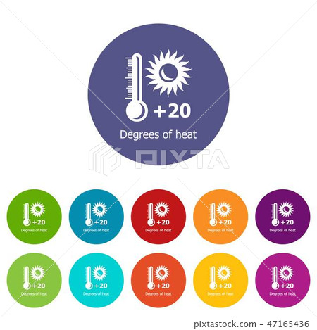 Heat icons set vector color Heat icons set vector color 47165436
