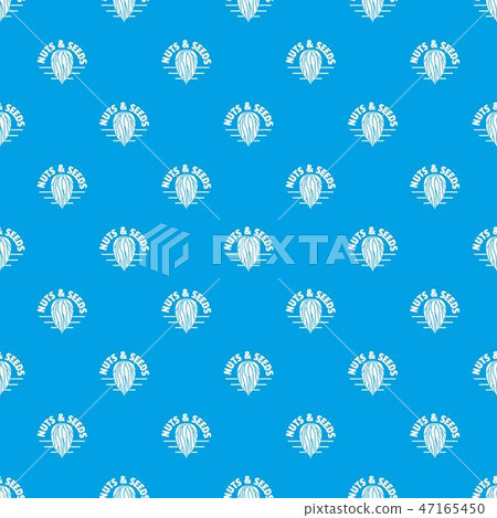 Nut and seed company pattern vector seamless blue 47165450