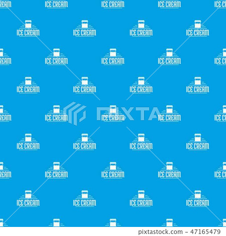 Ice cream stall pattern vector seamless blue 47165479