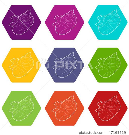 Newborn baby icons set 9 vector Newborn baby icons set 9 vector 47165519