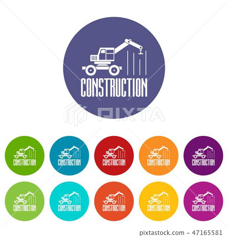 Construction business icons set vector color Construction business icons set vector color 47165581