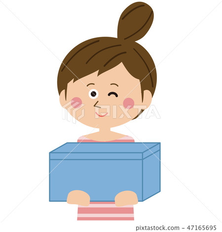 接受送貨上門的俏麗的婦女 接受送貨上門的俏麗的婦女 47165695
