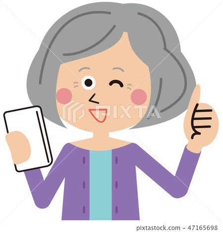 成功操作智能手機的高級可愛女人 成功操作智能手機的高級可愛女人 47165698