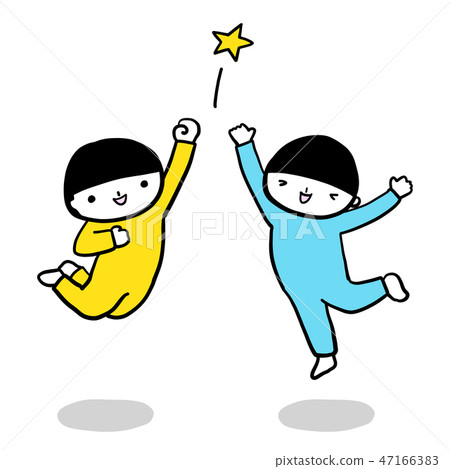 Jumping Children Vector Aokiirokun 47166383